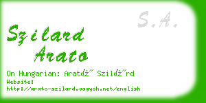 szilard arato business card